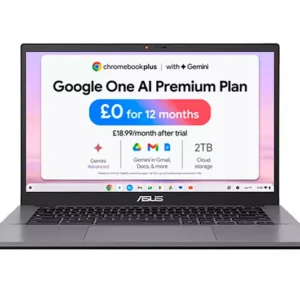 ASUS CX34 14" Chromebook Plus - Intel® Core™ i3, 256 GB UFS, Grey
